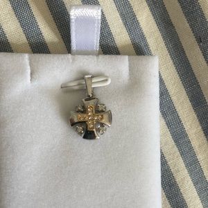 NWT Jerusalem Cross Pendant - Diamond & White Gold